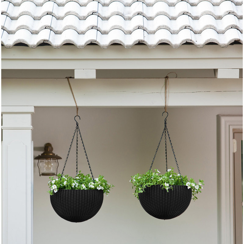 Sol 72 Outdoor™ 2 Piece Resin Hanging Planter Set & Reviews Wayfair
